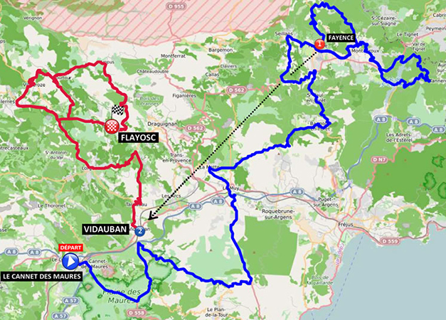 Tour du Haut Var map